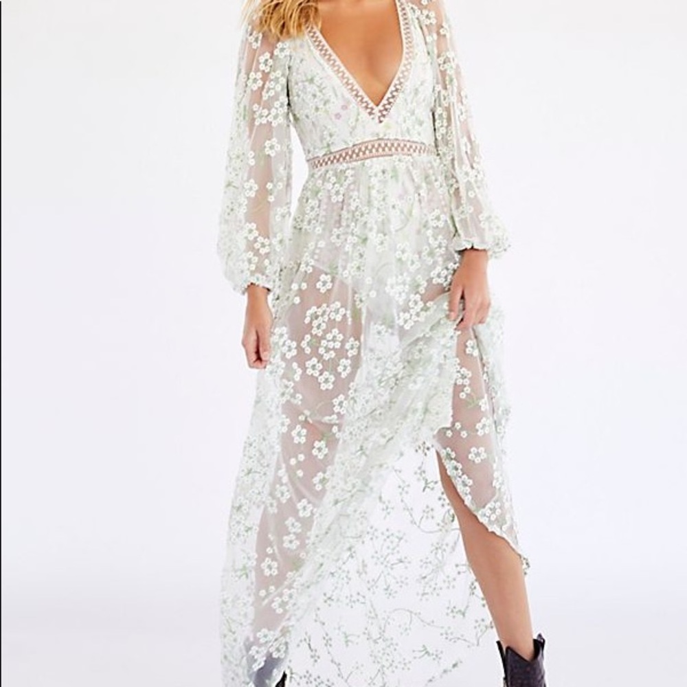 NWT For Love and Lemons Eclair Maxi Dress